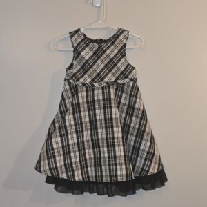 Charming Kids Plaid Dress in Black and White 24 Months LOT-P